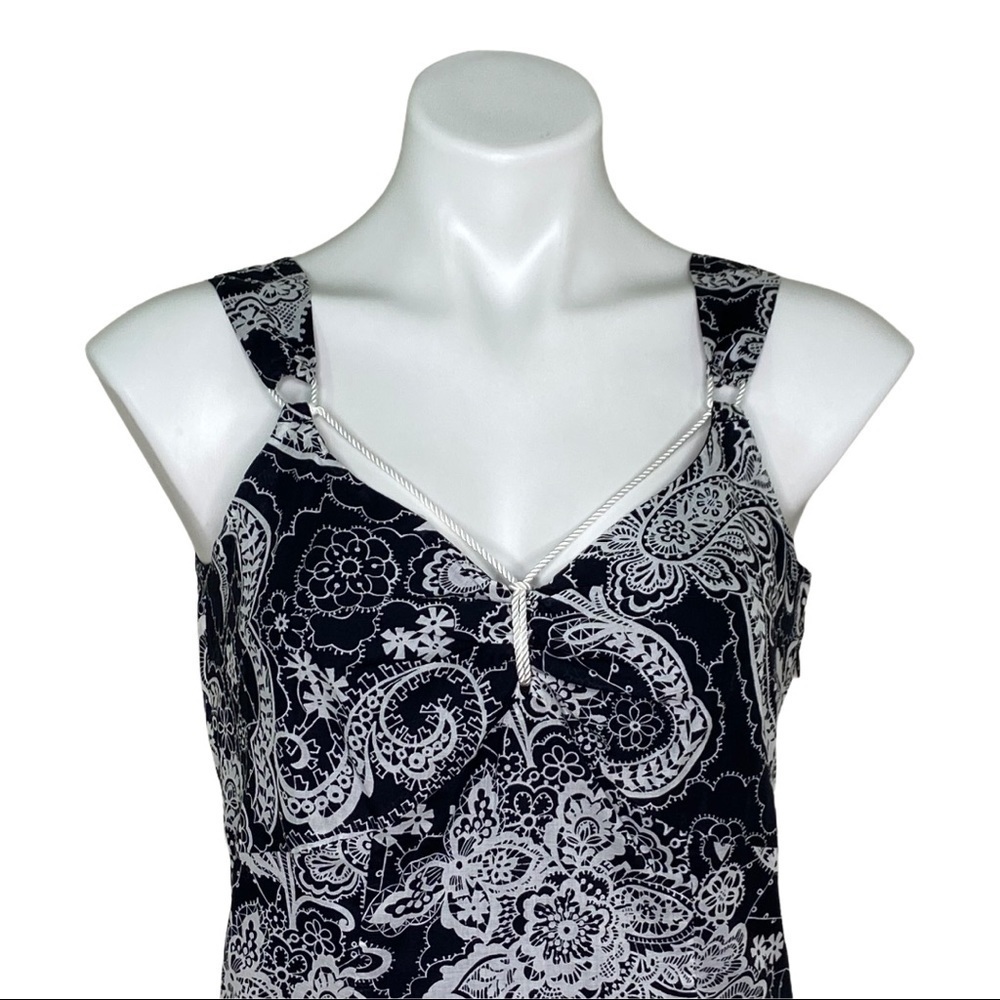 Nine West Black & White Sleeveless Dress Size 4 - Picture 2 of 8